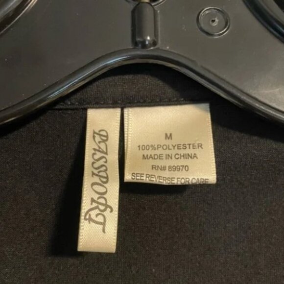 Black Passport Medium Button-Up Shirt by Silver Icing - Picture 2 of 3